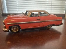 Vintage Tin Litho Friction Car Japan 1950  s Orange 8  x 4  