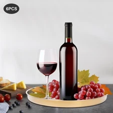 6 Pieces Round Serving Trays Stainless Steel Table Tray Gold Decorative Tray US