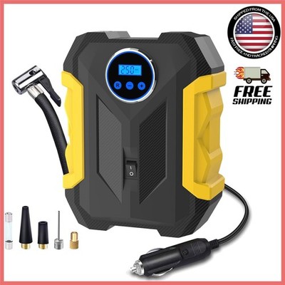 High-Performance Portable Air Compressor with Digital Gauge & 10ft Cord for Cars