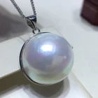 gorgeous huge 19-20mm natural south sea  white pearl pendant  (mr)