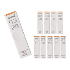 Mechanical pencil lead uni 0.3 2B 10 pieces Hako ULS03252B