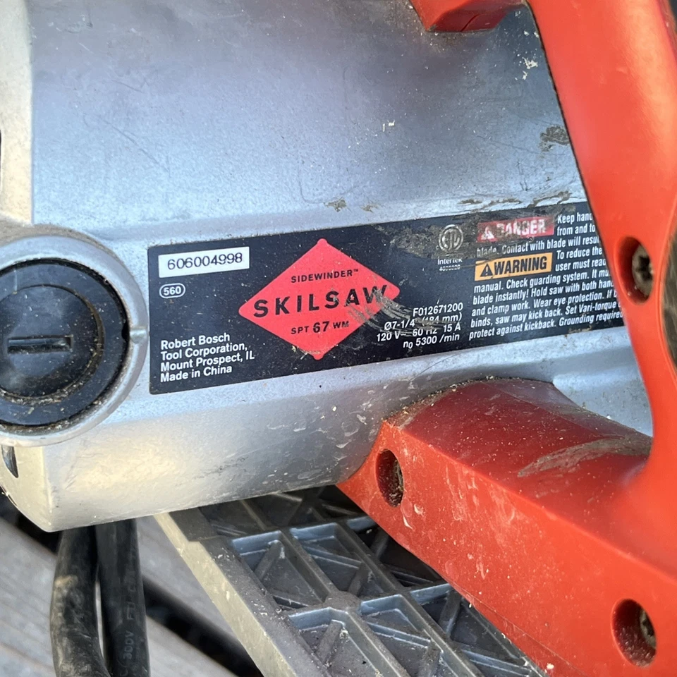 Sierra circular Skilsaw 7-1/4 pulgadas SIDEWINDER F012671200 usada 2 hojas nuevas Foto 3 de 4