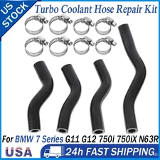 Upgrade Turbo Coolant Line Repair Hose Kit For BMW 7" G11 G12 750i 750iX N63R
