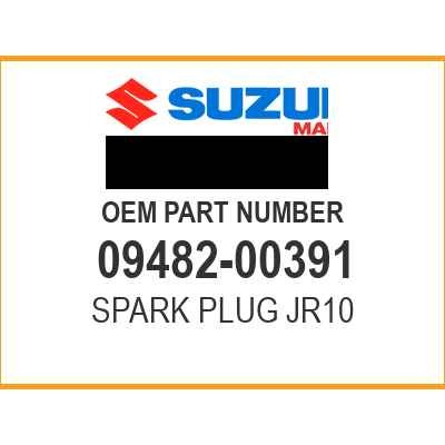 Suzuki SPARK PLUG JR10 09482-00391 OEM NEW