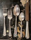 Fairfax Durgin-Gorham Sterling Silver Place Size Spoon monogram 5 Pc 157 g grams