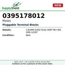 0395178012 Molex Pluggable Terminal Blocks