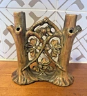 ANTIQUE WELLER AMERICAN WOODCRAFT DOUBLE BUD VASE 1920s