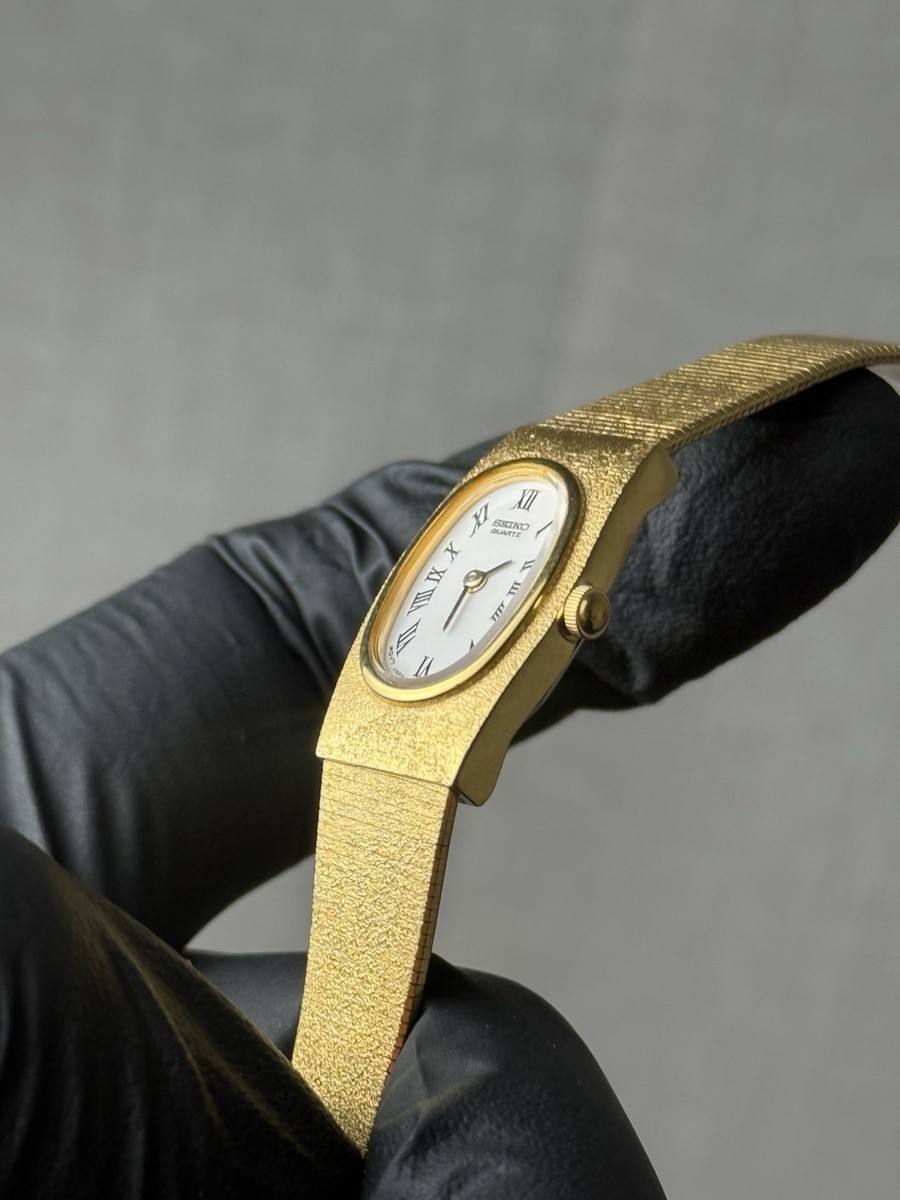 Vintage 1989 Seiko Quartz 1F20-5C90 Women’s Watch, Oval, Special Electroplated Vtg 1989 Seiko Quartz 1F20-5C90 Women main image 2