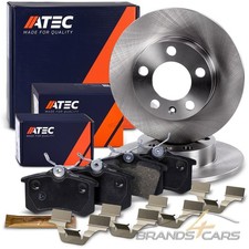 ATEC BREMSSCHEIBEN VOLL Ø230 + BREMSBELÄGE HINTEN FÜR VW BORA GOLF BEETLE POLO