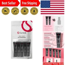 Curvlife Nail Tips Semi Solid Nail Glue 2G (5Pcs) - Super Strong, Soft Glue G...