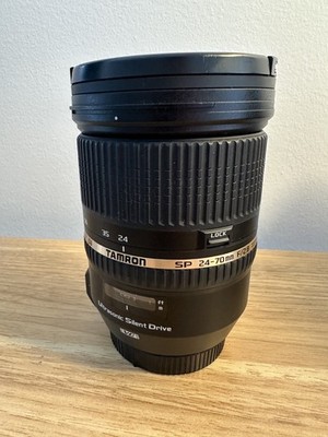 Tamron EF 24-70mm f/2.8L USM for Canon Zoom Lens w UV Filter & Lens Hood USED