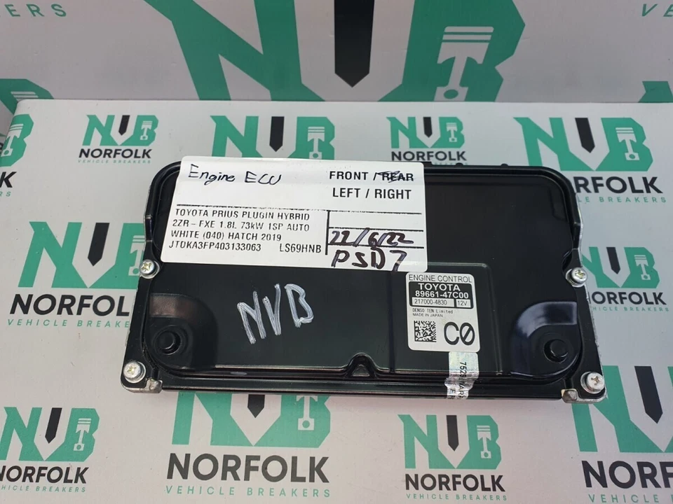 2019 Toyota Prius MK4 Hybrid 2ZR-FXE Engine ECU 89661-47C00 - Image 2 of 4