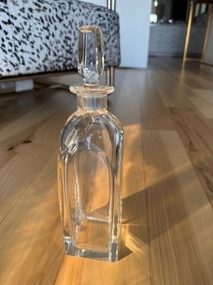 ORREFORS SWEDEN 11.5'' SQUARE DECANTER W/ STOPPER CRYSTAL GLASS MODEL 2488-11