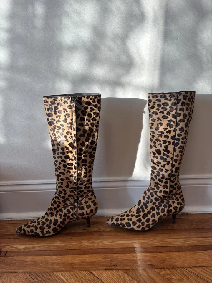 Botas Cole Haan NikeAir Leopardo/Guepardo Pelo de pantorrilla Hasta la rodilla Tacón de gatito Foto 4 de 4