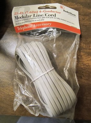 Radio Shack 25-Ft 4-Conductor Modular Line Cord (279-356)