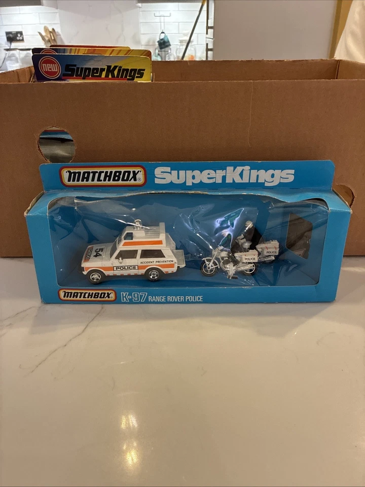 Matchbox Superking K97 Range Rover Police Boxed Ex Shop Display Model Box Wear - Image 2 of 4