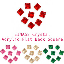 50 x Square Shape, EIMASS� Acrylic Rhinestones for Costumes, Home Decor, Craft