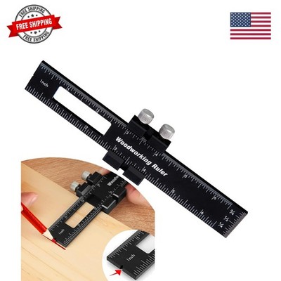 Professional Woodworking T-Type Scribing Ruler - 6 Inch Construction Measurin...