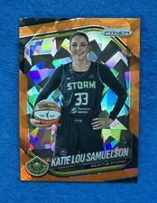 2025 Prizm WNBA Katie Lou Samuelson Orange Cracked Ice Prizm #82 Seattle Storm