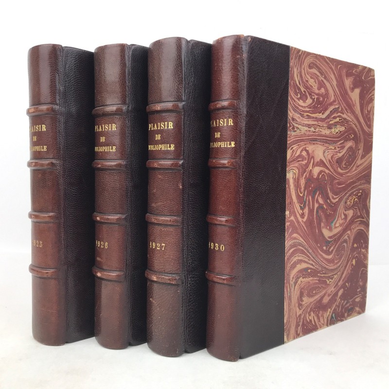Plaisir de Bibliophile — revue, 1925-1930, 4 volumes (René Hilsum et al.).