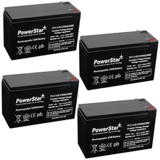 12V 9AH Sealed Lead Acid SLA Battery - T1 Terminals - for ZB-12-7 - 4PK