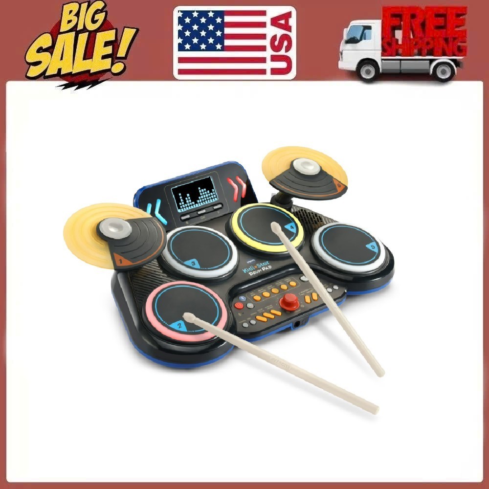 VTech Kidi Star Drum Pad with Accessories, Baby and Toddler Toys