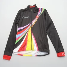 Castelli Womens Cycling Jacket Size Medium Full Zip Colorful Mock Neck Biking