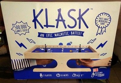 Klask Tabletop Board Game Magnetic Foosball Hockey Battle Denmark Ages 8+ NOB