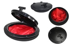 Pactrade Marine Boat Black Plastic 6" Hatch Deck Plate Storage Bag Lock Design