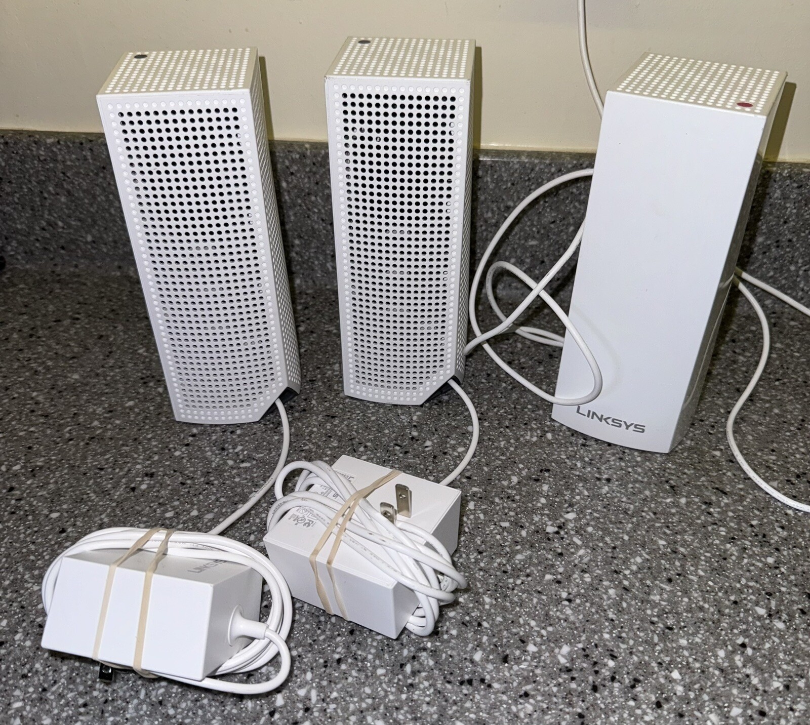 Linksys Velop Tri-Band Mesh WiFi System WHW03 V2 White Lot  of 3