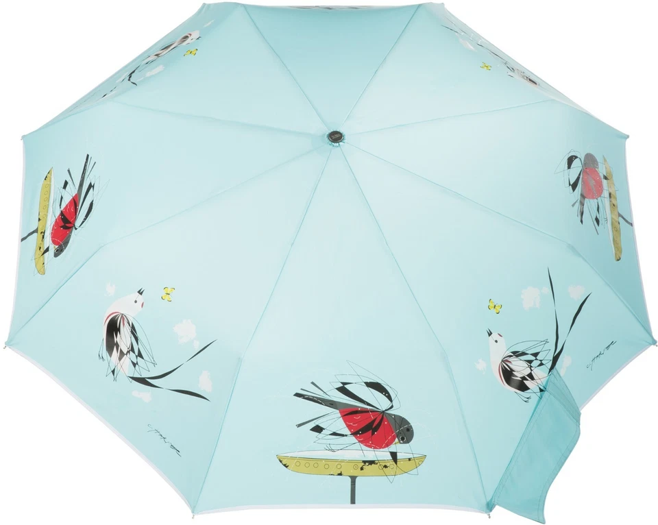 Charles/Charley Harper totes-Isotoner Pop-up Umbrella Spring Birds - Image 3 of 3