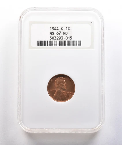 1944-S Lincoln Wheat Cent MS67 RD NGC OLD HOLDER *6823