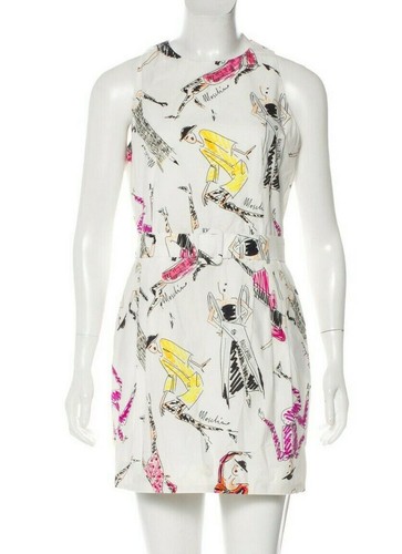 MOSCHINO Couture Spring 2019 Hand Drawn Magic Marker Dress IT 42 USA 8 Rt $1,195 - Picture 8 of 17