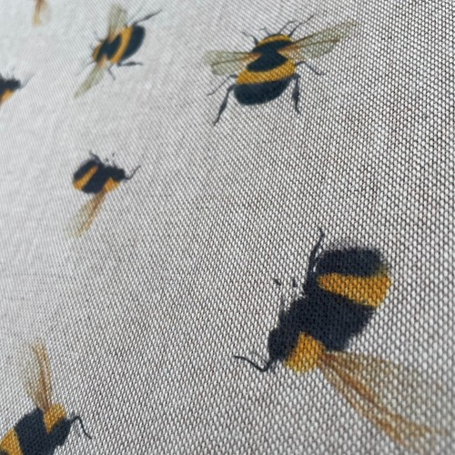Tela de tapicería cortina de aspecto lino rico en algodón para animales y flores - Imagen 16 de 55