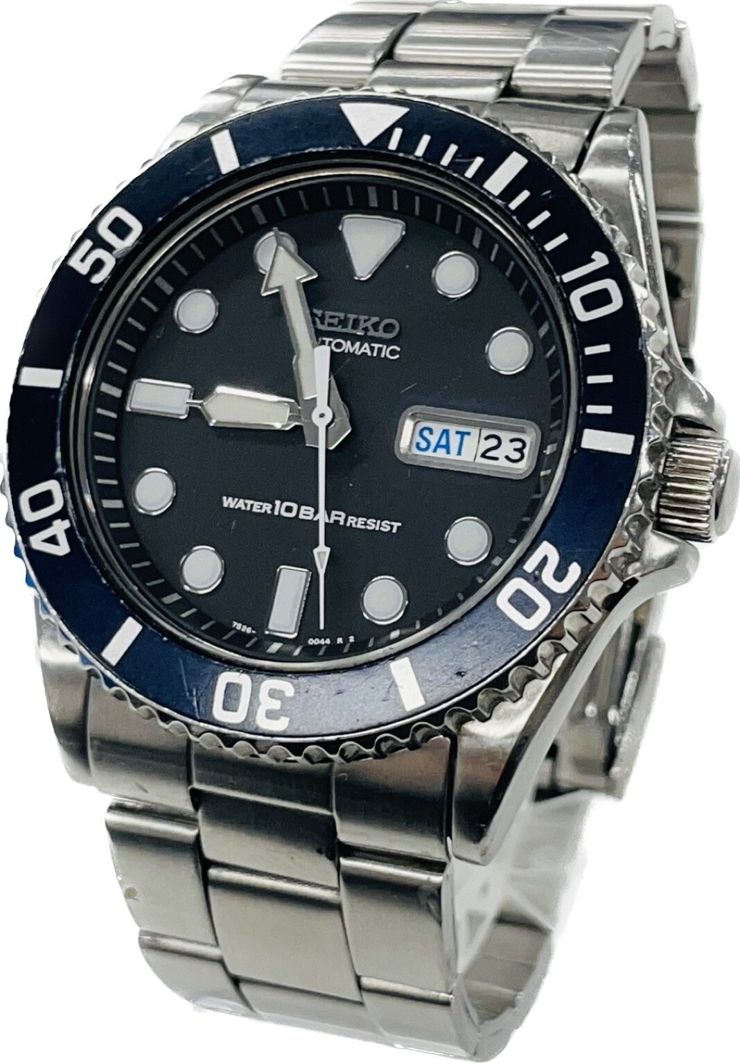 Seiko Diver 7S26-0040 Day/Date Automatic Mens Watch Excllent A398 