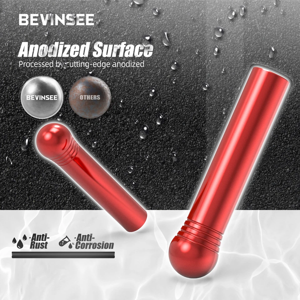 BEVINSEE Door Pins Door Lock Pin Screw Knob Trim For BMW E46 E90 Z4 E87 E88 E84 - Image 3 of 4