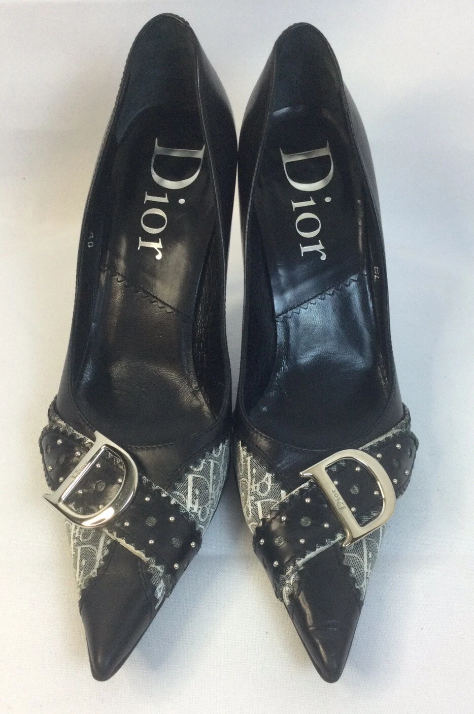 Escarpins Christian Dior Y2K vintage D’Orsay cuir noir boucle IT 36,5 US 6,5