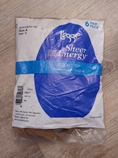 Leggs L'eggs Sheer Energy Control Top Pantyhose Size A Beige Reinforced Toe