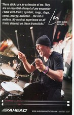 2017 small Print Ad of Ahead Drumsticks w Lars Ulrich Metallica