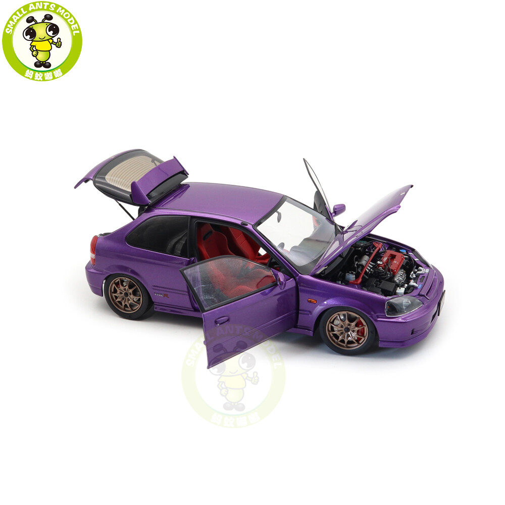 1/18 MOTORHELIX Honda CIVIC Type R EK9-120 Purple MF10 Wheels