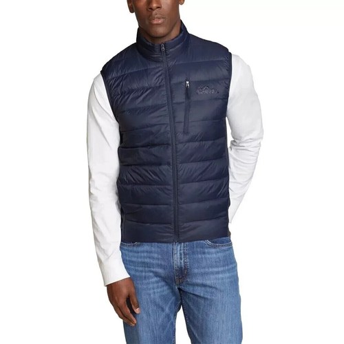 NWT! Eddie Bauer Men’s Down 550 Puffer Vest, Blue/Gray-L/XL/XXL - Picture 3 of 11