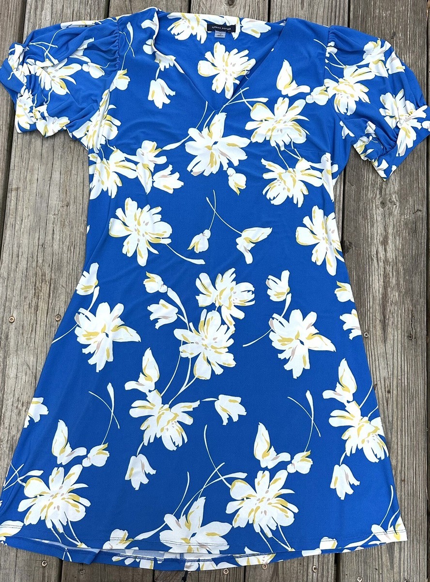 tommy hilfiger blue floral dress Tommy Hilfiger BLUE FLOWER Dress SZ 4 BRAND NEW WITH TAGS