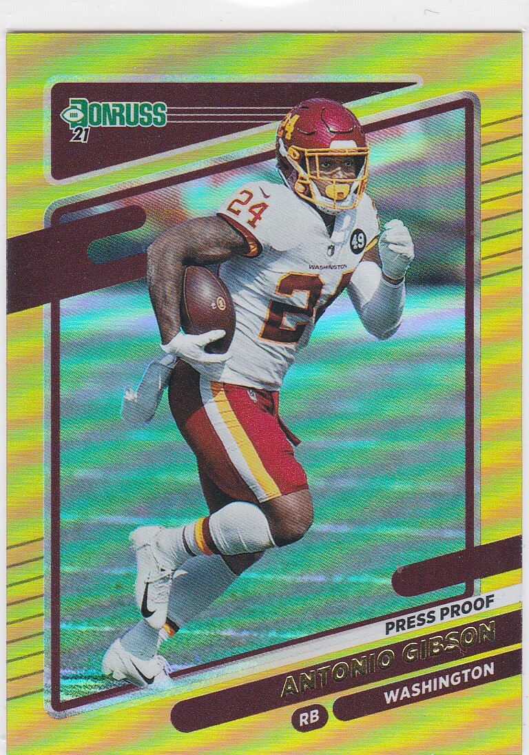 2021 Donruss Gold Press Proof #7 Antonio Gibson Washington Free Shipping!