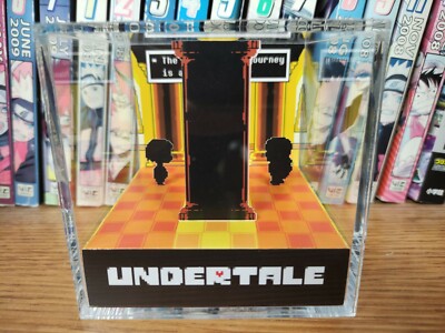 Undertale Sans & Frisk Corridor Handmade Diorama - Retro Gaming Cube - Fanart