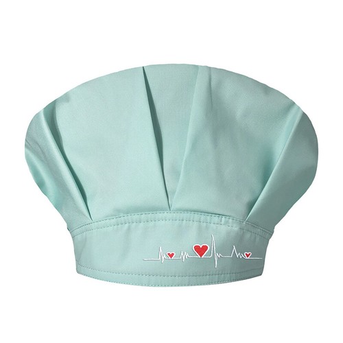 Unisex Adjustable Cotton Bouffant Scrub Cap Solid Embroidery Doctor Nurse Hat - Picture 33 of 35