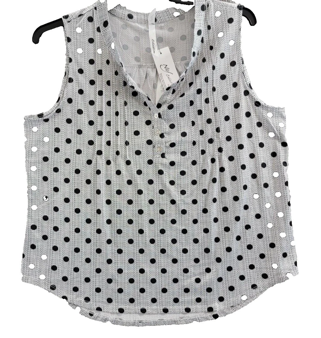 NY Collection Bolinhas Blusas para mulheres