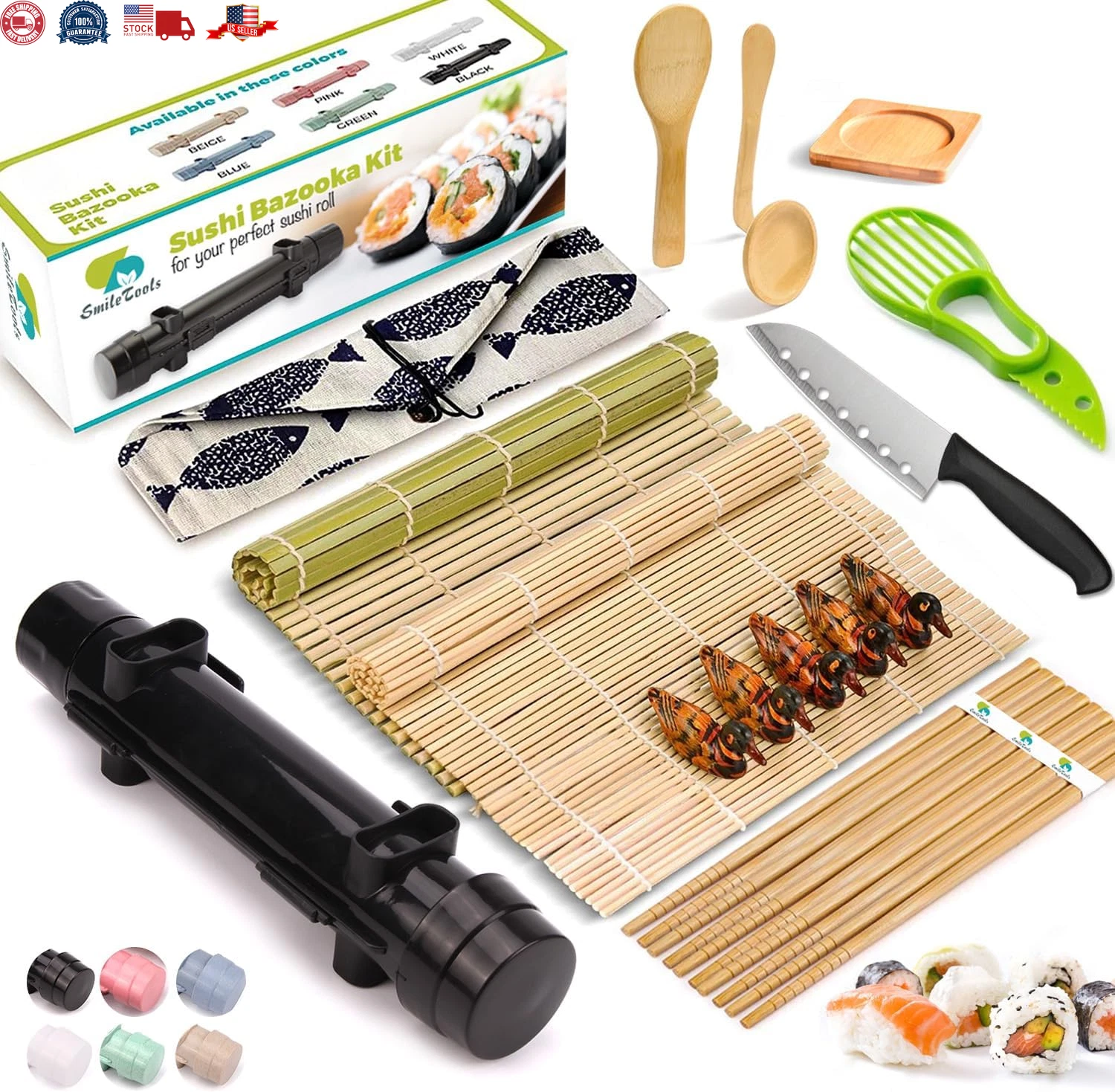 Sushi Making Kit - Complete 22 Piece Sushi Maker Set for Beginners or Pros Sushi
Opens in a new wind