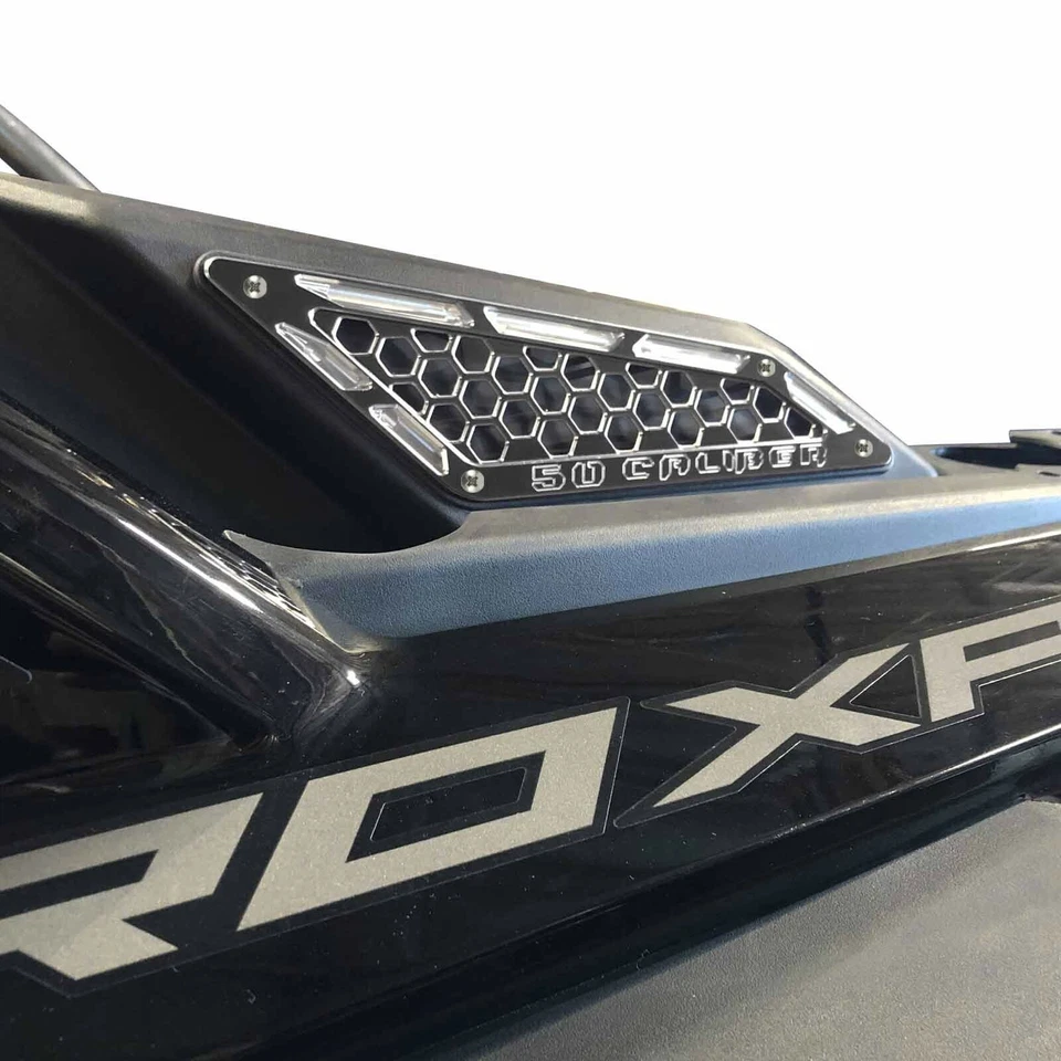 RZR PRO XP Turbo R Billet CNC Clutch Side Vent Air Intake Grilles Black Finish - Image 2 of 4