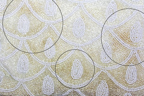 VTG Bags By Josef Hand Beaded In France Off White Evening Bag Small Clutch Purse - Picture 5 of 8