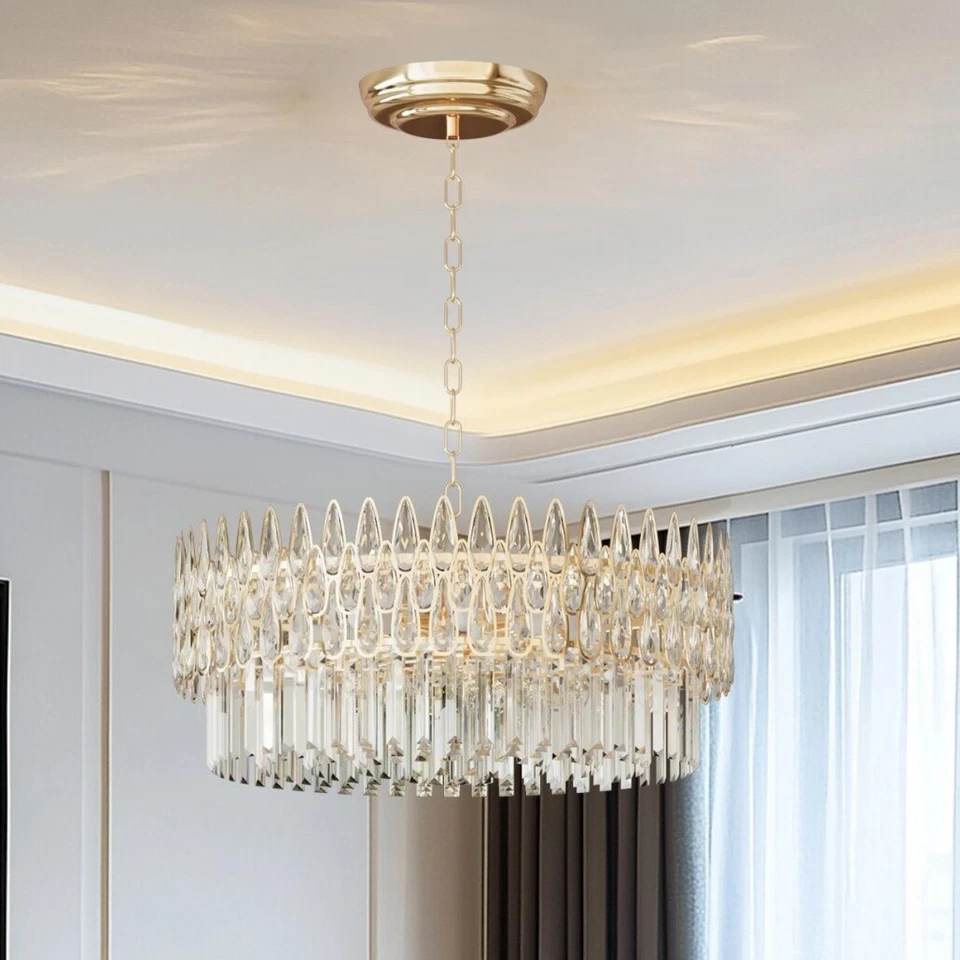 Luxus Kristall Deckenleuchte Kronleuchter Deckenlampe Pendelleucht Hängeleuchte - Bild 2 von 4